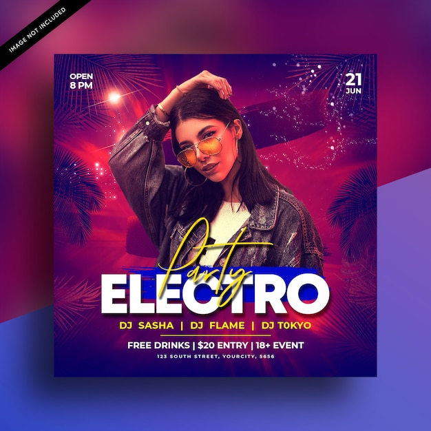 Electro party flyer