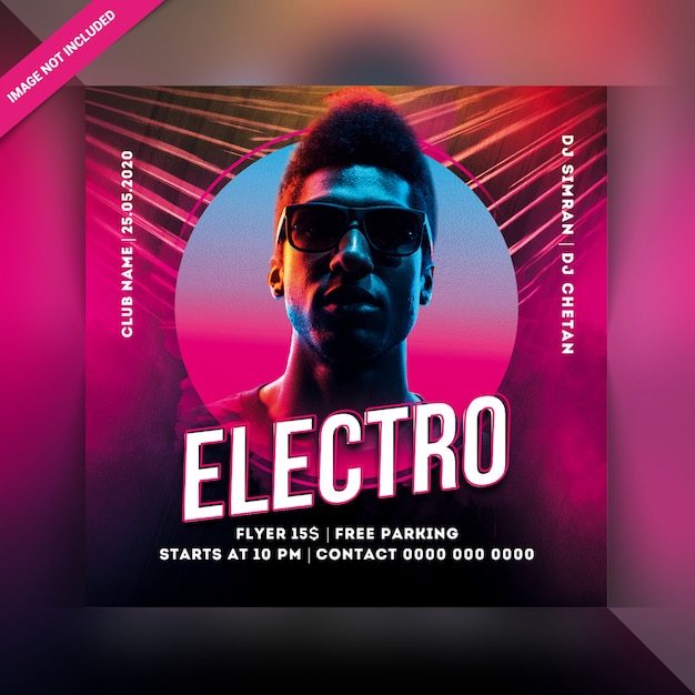 PSD electro party flyer