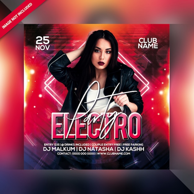 Electro party flyer