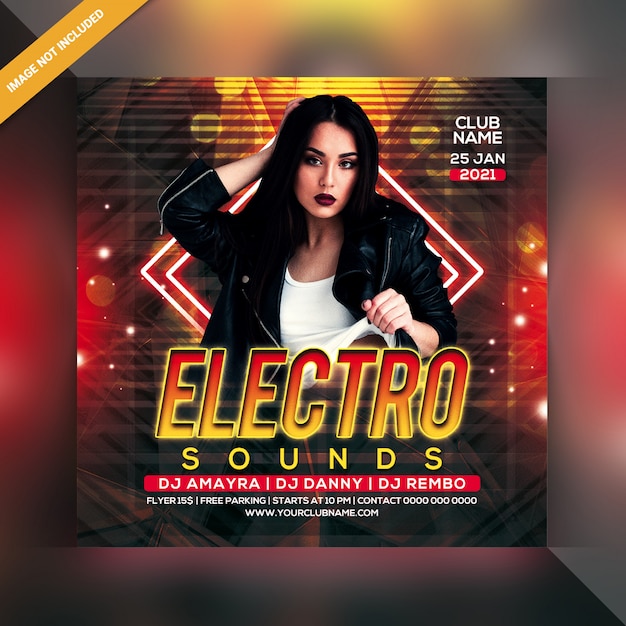 Flyer per feste electro sound