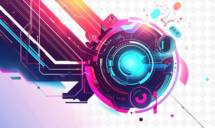 PSD electrokinetics controlling electricity design is futuristic flat illustration festival theme art