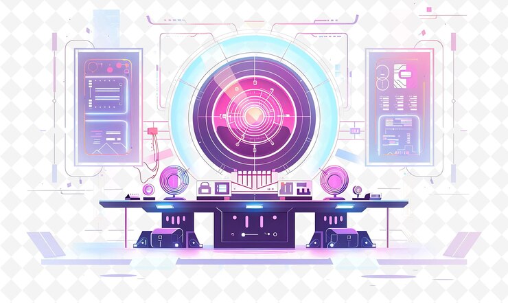 PSD electrokinetics controlling electricity design is futuristic flat illustration festival theme art