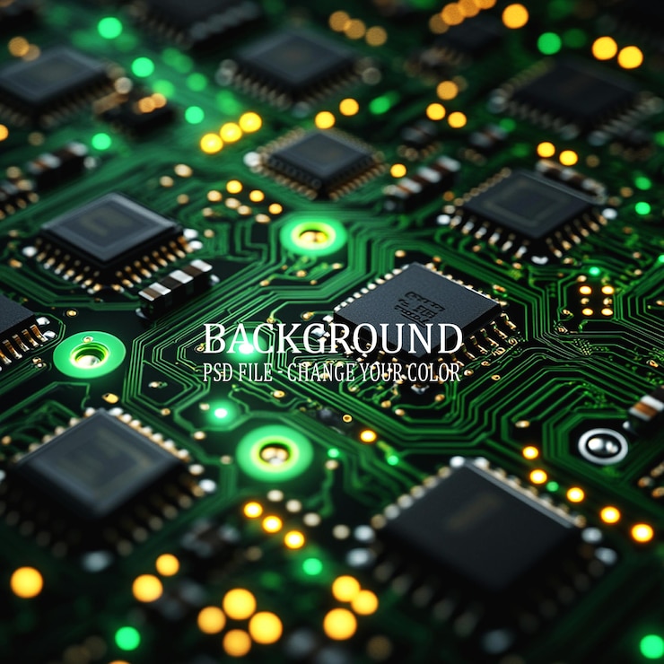 PSD a electronic background and motherboard background