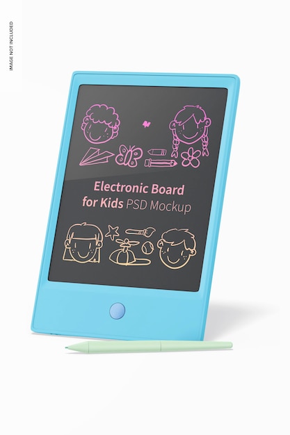 Scheda elettronica per bambini mockup