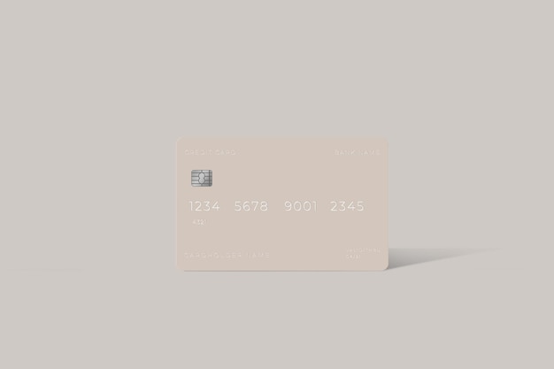 Electronic card for bank business credit card mockup