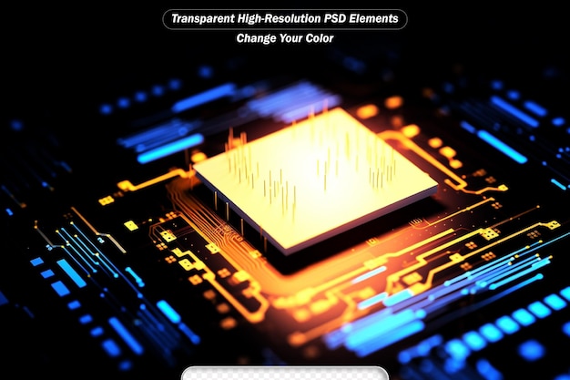 PSD electronic circuit board close up