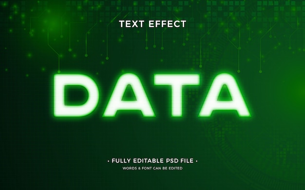 PSD electronic code text effect