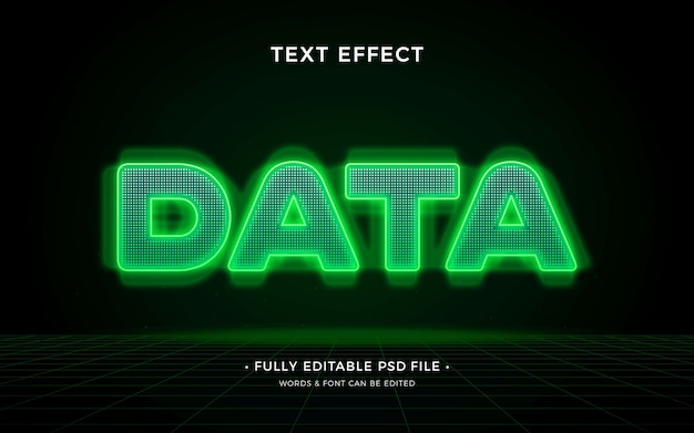 PSD electronic code text effect