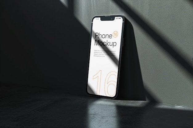 PSD mockup di dispositivo elettronico con grande ombra