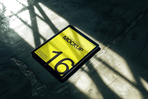 PSD electronic device mockup with big shadow