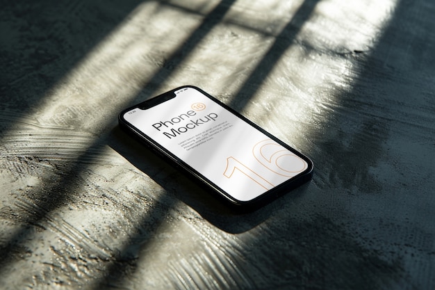 PSD electronic device mockup with big shadow