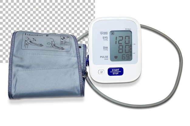 electronic tonometer a device for measuring blood pressure on a transparent background the displa