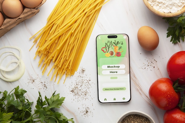 PSD electronics device in a kitchen mockup