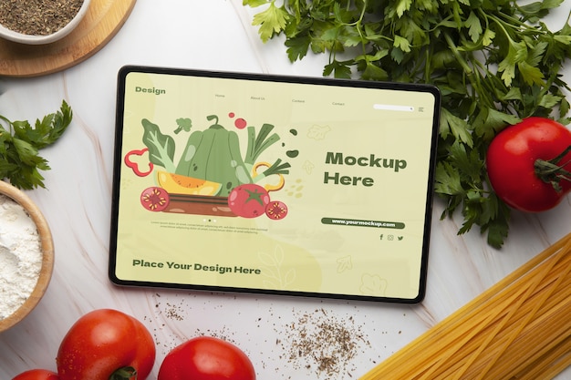 PSD electronics device in a kitchen mockup