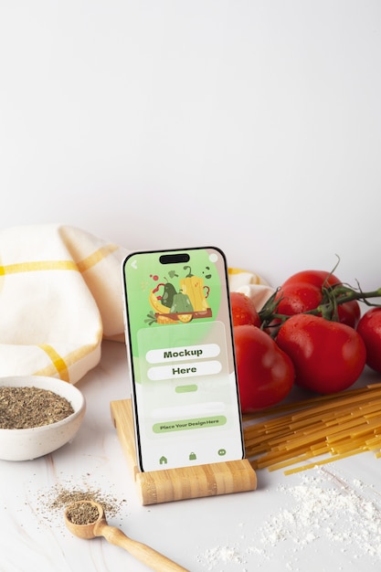 PSD electronics device in a kitchen mockup