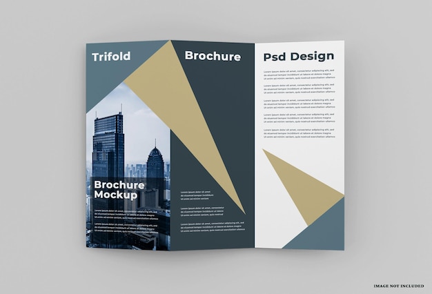 PSD elegance trifold brochure mockup design