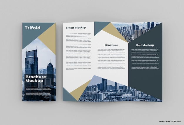 Elegance trifold brochure mockup design