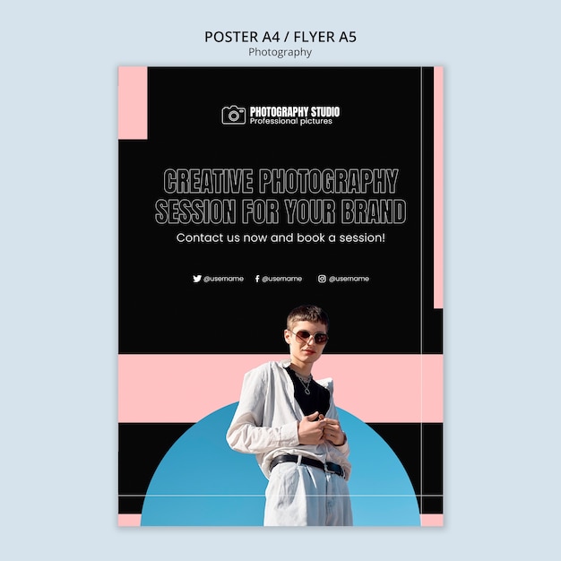 Elegancki projekt szablonu fotografii