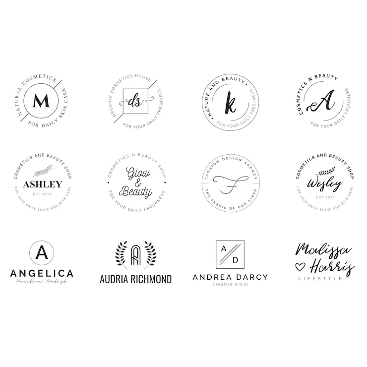 PSD eleganckie logo marki psd