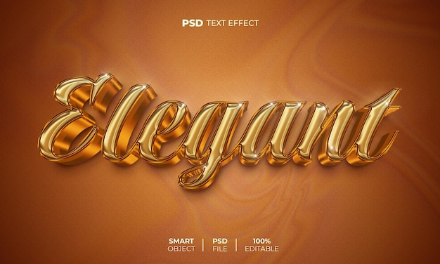 elegant 3d editable text effect
