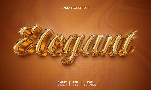 Elegant 3d editable text effect