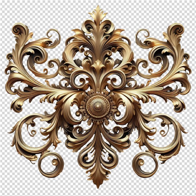 PSD elegant 3d ornate pattern with png background