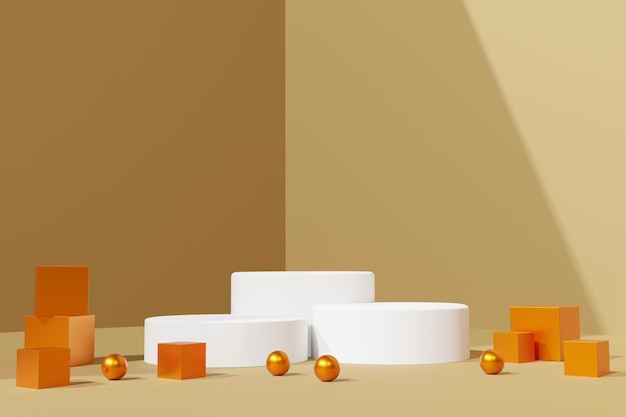 Elegant 3d render abstract podium scene background