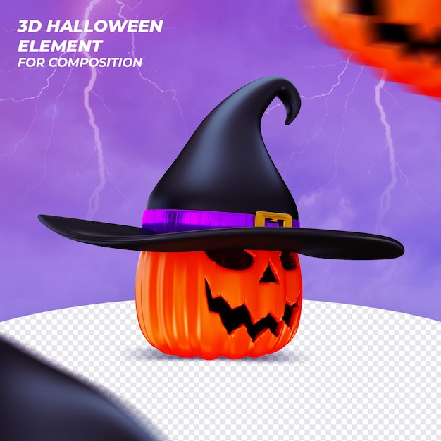 Elegant 3d render element for halloween