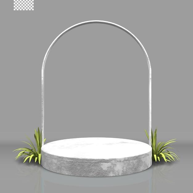 Elegant 3d render podium design