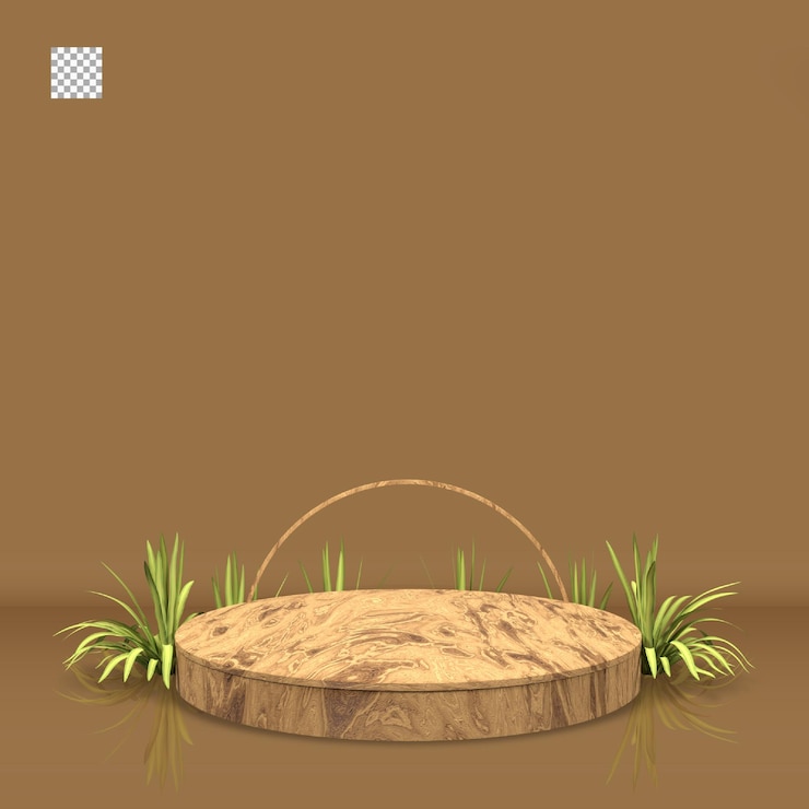 PSD elegant 3d render podium for elegant design