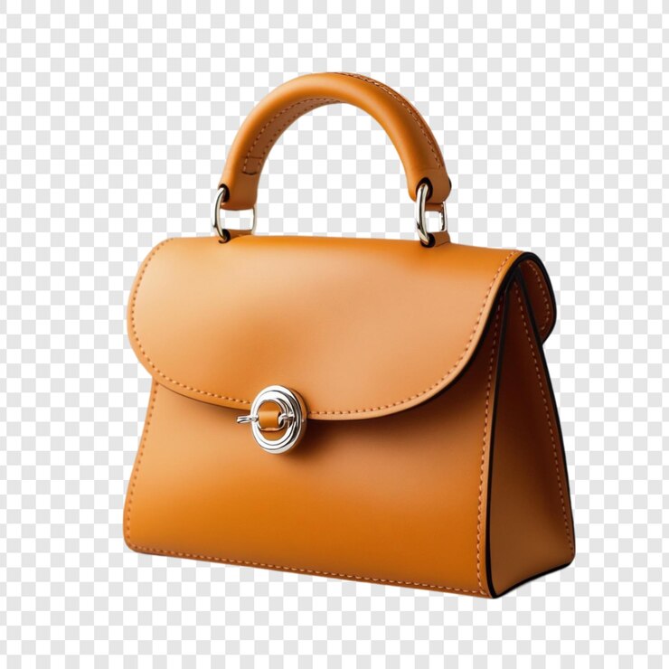 PSD elegant amber leather handbag a stylish accessory