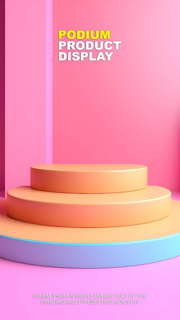 elegant and luxury story podium stage product display mockup for show product presentation