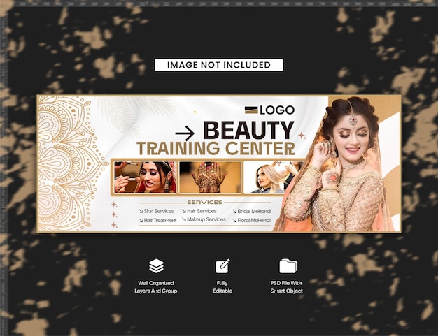 Elegant Beauty Salon Facebook Cover Salon Banner Design