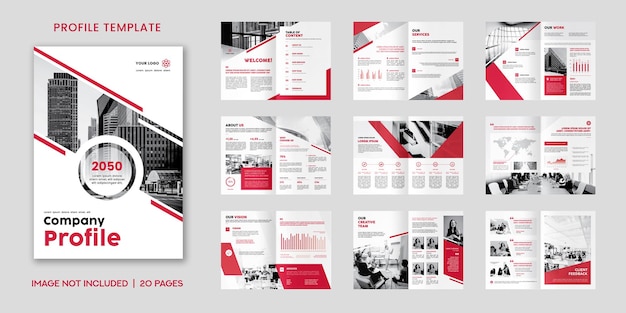 Elegant bedrijf profiel brochure ontwerp sjabloon
