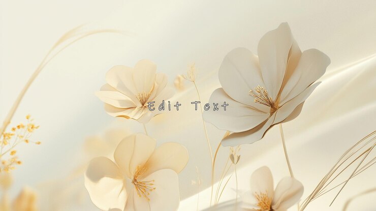 PSD 流れる布に麗なベージュ色の花