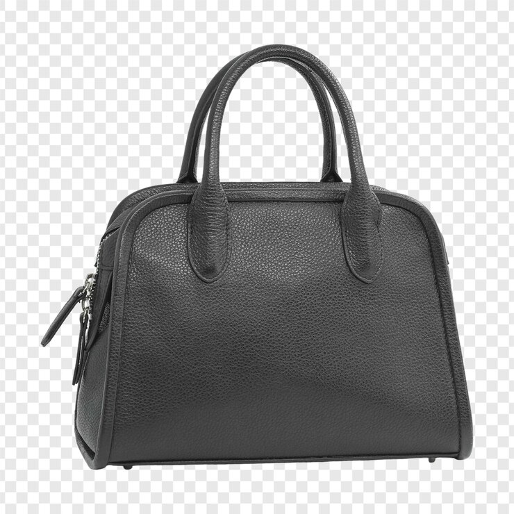 PSD elegant black leather handbag