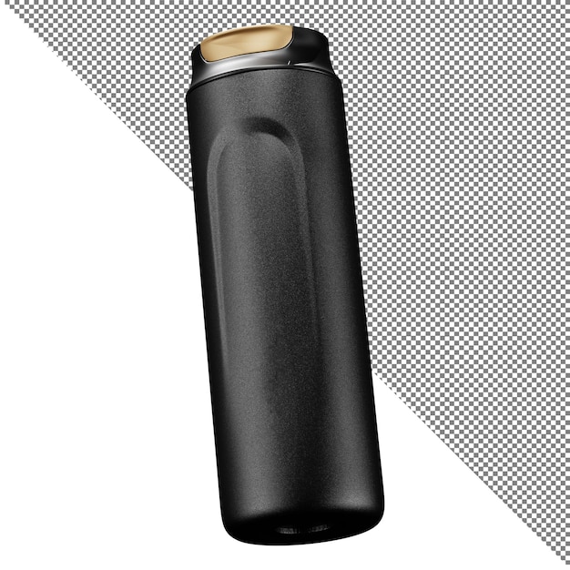 Elegant Black Shampoo Bottle with Gold Detail