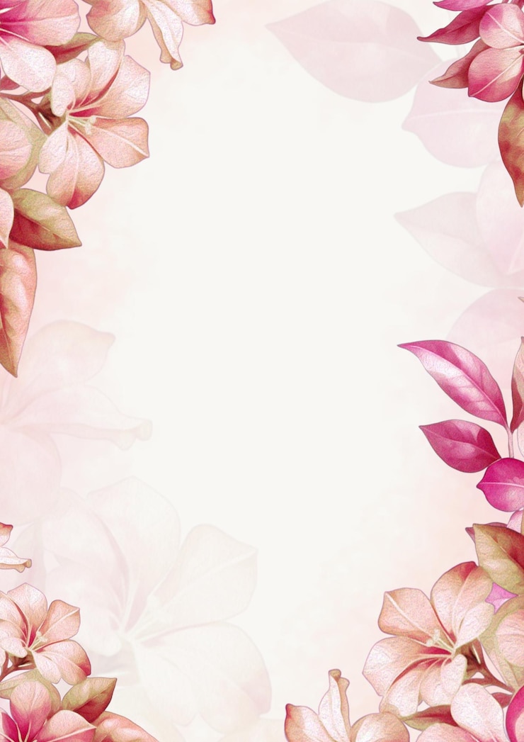 PSD elegant bloemenframe voor uitnodigingen en groeten