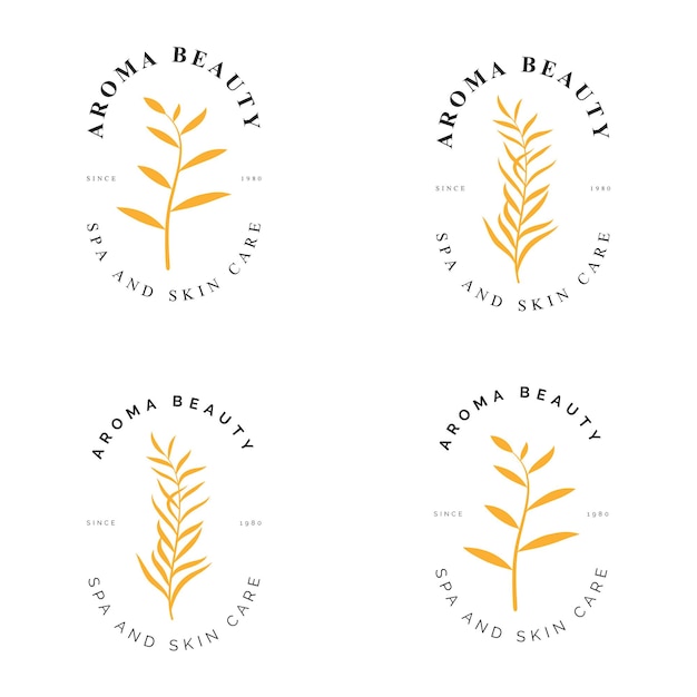 Elegant bloemenlogo PSD
