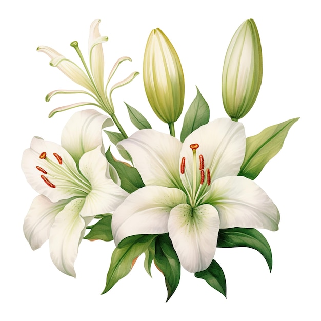 PSD elegant blooms embrace easter with the timeless beauty of easter lily