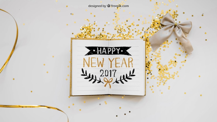 PSD elegant boekmodel met kerstmisontwerp