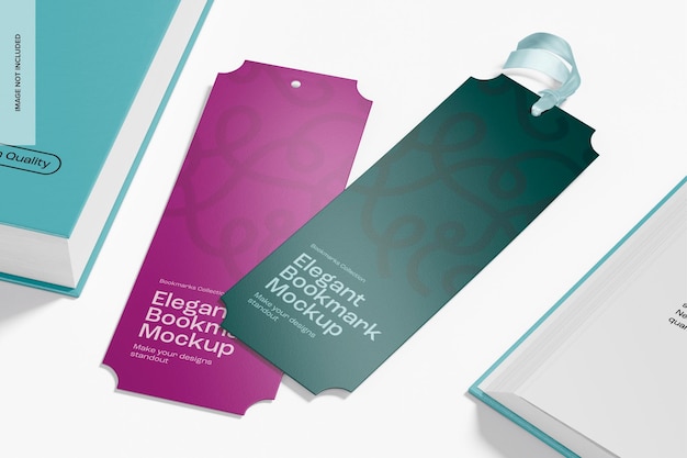 PSD elegant bookmarks mockup