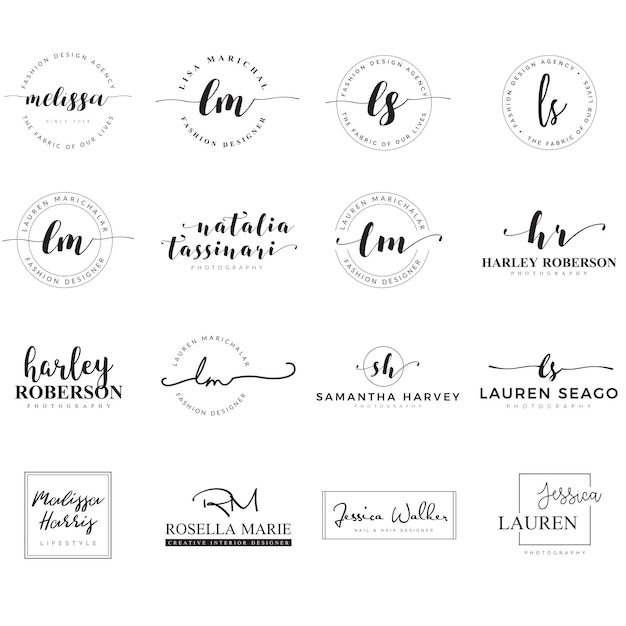 Elegant branding logo psd