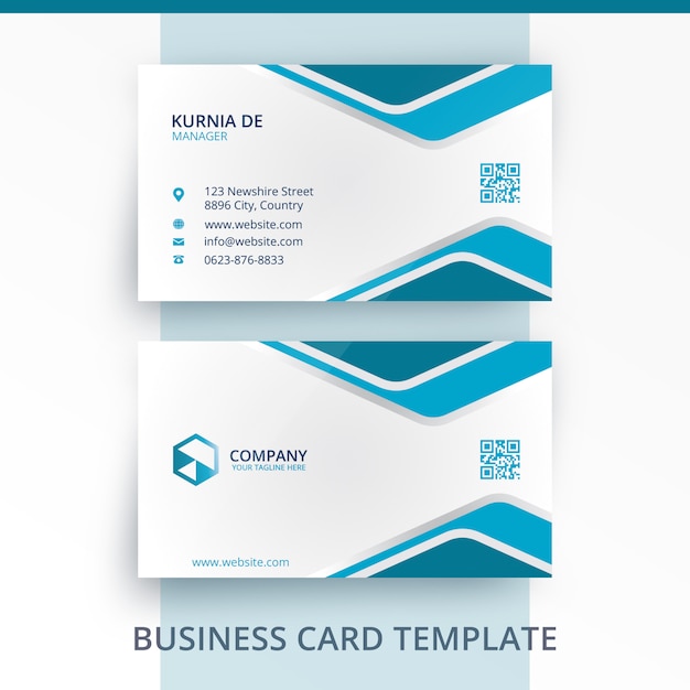 Elegant bright brand identity business card template