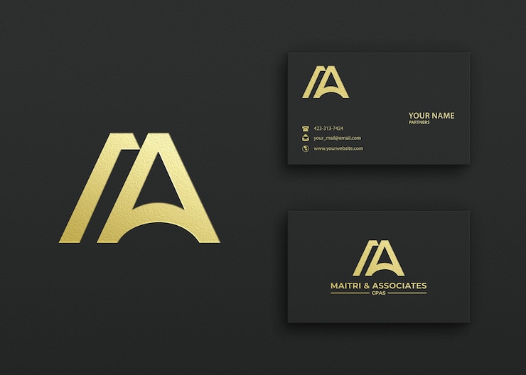 Elegant business card logo mockup