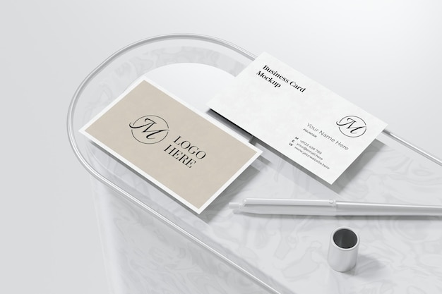 Design elegante mockup biglietto da visita in rendering 3d