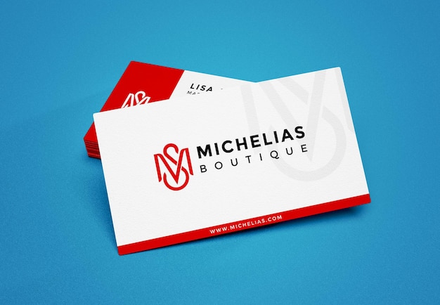 Elegante design mockup per biglietti da visita