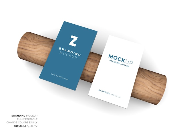 Elegant business card mockup isolated