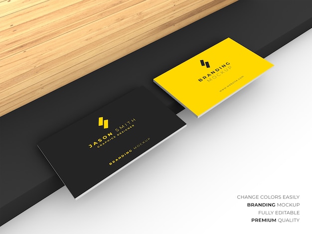 Elegant business card mockup isolated