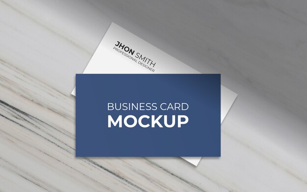 PSD elegant business card mockup with shadow